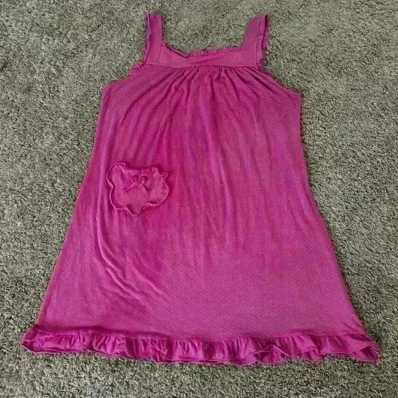 🩷LOT 2 - Just Love Girl’s Sleeveless Pink Blue White Dots Heart Dress, size L - Picture 2 of 9